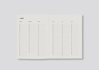 Lettuce 2027 Daily Diary - Minimal Typographic