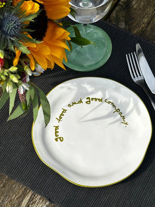Maegen Statement Plate "Good Food & Good Company'