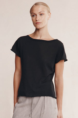 Marle Lill Knit Tee - Black