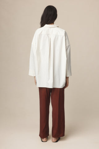 Marle Edie Shirt - Ivory/Black Stripe