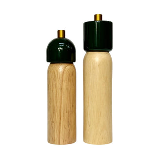 Maegen Salt & Pepper Grinders Medium - Green & Gold