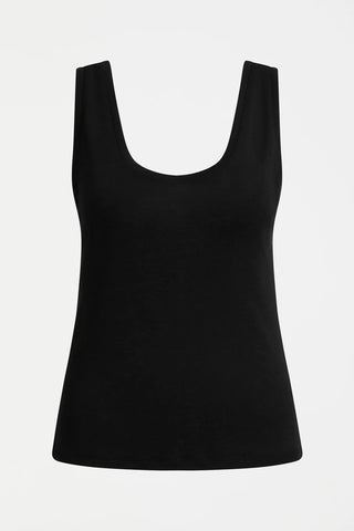 Elk Merino Wool Tank - Black