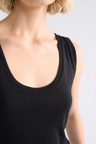 Elk Merino Wool Tank - Black