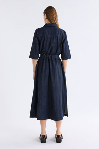 Elk Valor Shirt Dress - Mid Blue Denim