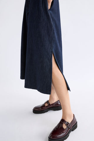 Elk Valor Shirt Dress - Mid Blue Denim