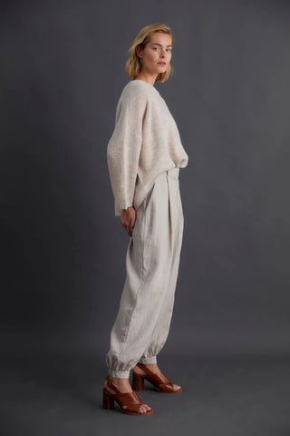 Elk Agna Pattern Sweater - Ecru