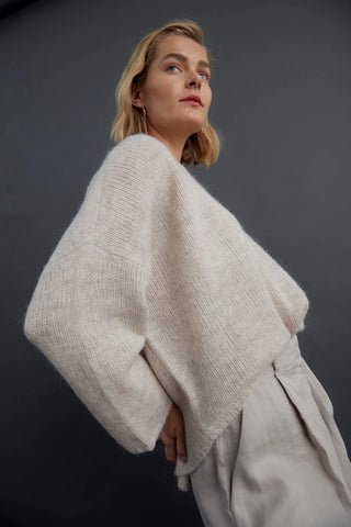 Elk Agna Pattern Sweater - Ecru