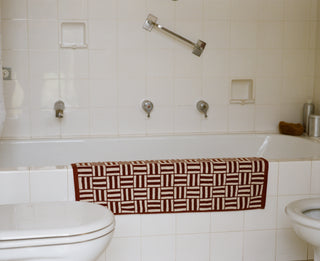 Baina Saroma Bath Mat - Mudbrick & Creme