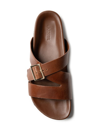 La Tribe Buckle Strap Slide - Cognac