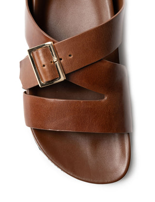 La Tribe Buckle Strap Slide - Cognac