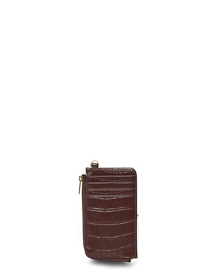 Saben Winona Card Holder - Espresso Croc