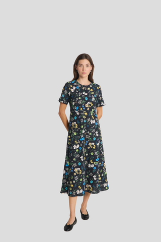 Twenty-seven Names Twelve Dress - Black Floral