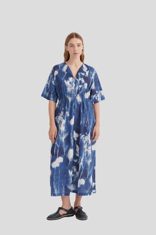 Kowtow Nigella Dress - Cyanotype Floral