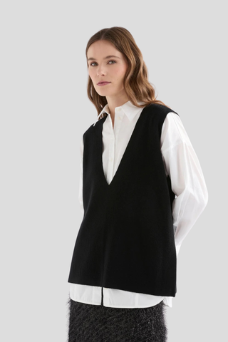 Elk Alin Knit Vest - Black