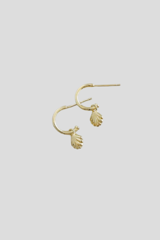 Sophie She Shell Hoops - Gold