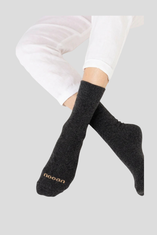 Nooan Possum Merino Piha Socks - Seal Brown