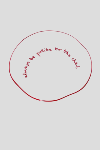 Maegen Statement Plate 'Always be polite to the Chef'