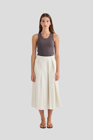 Laing Ellis Pleated Skirt - Cream