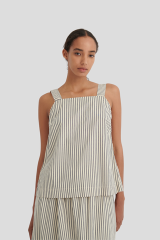 Kowtow Elle Top - Ecru  Stripe
