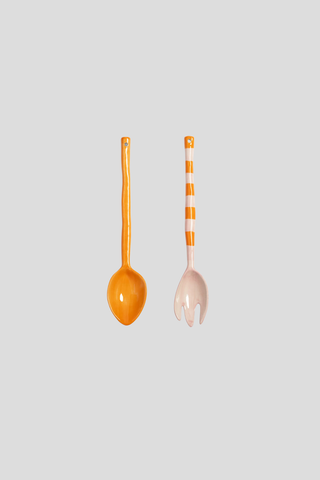 &Klevering Salad Servers - Boavista Stripe