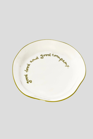 Maegen Statement Plate "Good Food & Good Company'