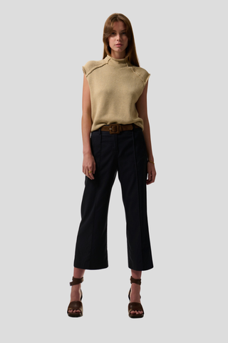 Pol Odette Belted Pant - Navy