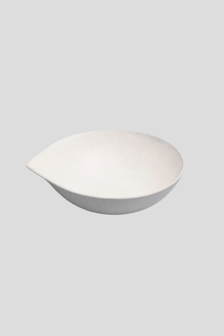 Snow Leaf Serving Bowl