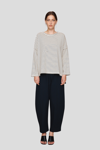 Marle Yelena Tee - Ivory/Black Stripe