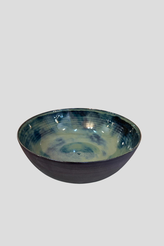 Memento Mori Black/Green Clay Bowl - Large