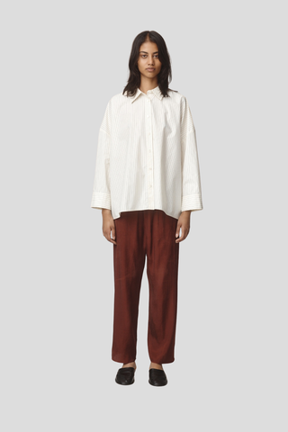 Marle Edie Shirt - Ivory/Black Stripe