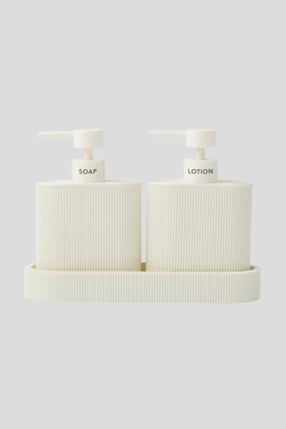 Sid Dispensers w Tray - Ivory