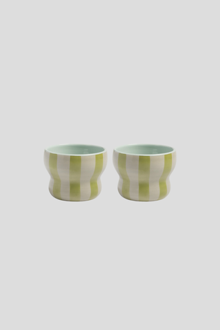 &Klevering Circus Coffee Cup S/2 - Green