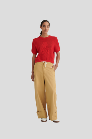 Kowtow Ariel Top - Poppy Red