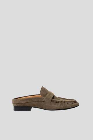 La Tribe Naomi Mule - Khaki Suede