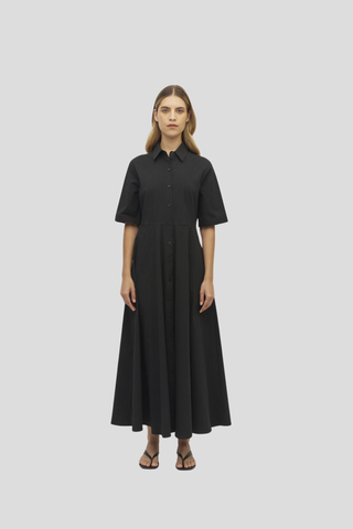 Juliette Hogan Delphi Dress (Thread Line Cotton)  Black Linear