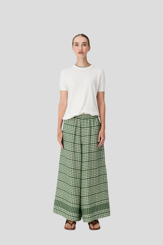 Pol Dillon Tee w Tipping - Chalk/Fern