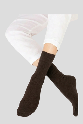 Nooan Hamilton Possum Merino Socks - Turkish Coffee