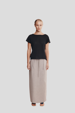 Marle Lill Knit Tee - Black