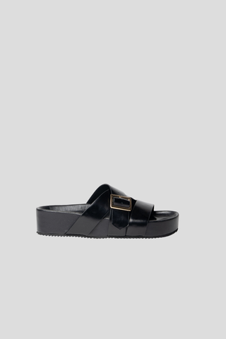 La Tribe Buckle Strap Platform - Black
