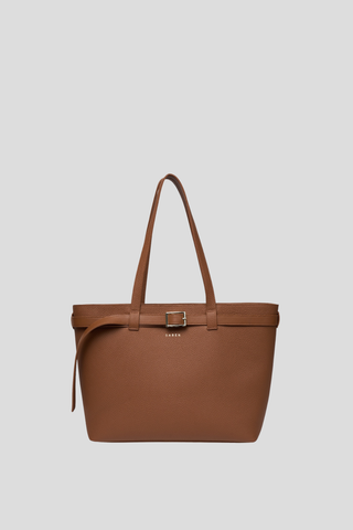 Saben Tabby Shoulder Bag - Tan + Bronze