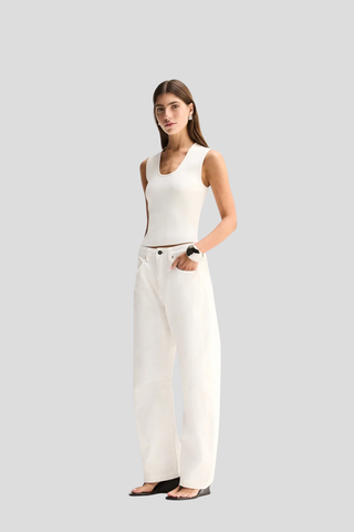 Elka Collective Mayfield Denim Pant - Ivory