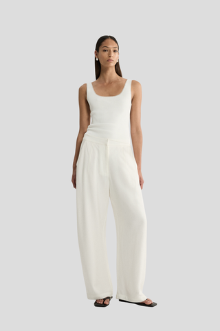 Elka Collective Elena Knit Top - White