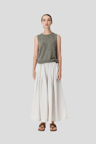 Pol Frankie Pleat Skirt - Natural