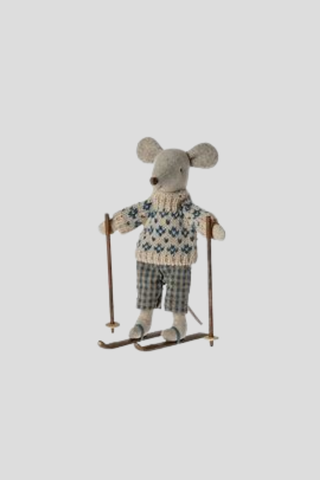 Maileg Winter Mouse with Skis - Dad