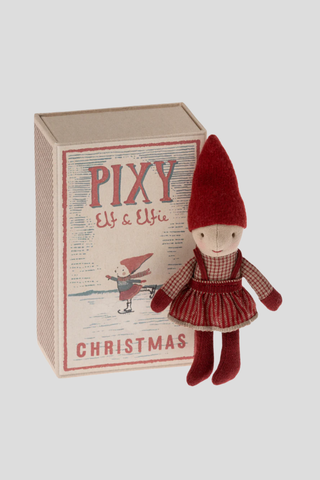 Maileg Pixy Elfie in Matchbox