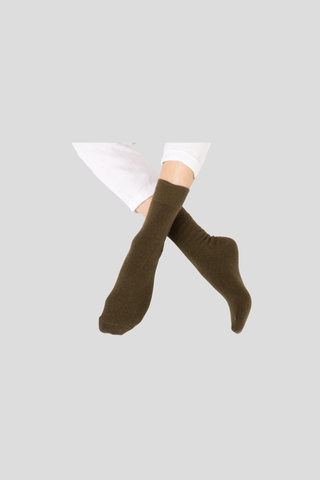 Nooan Possum Merino Wool Socks - Military Olive