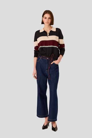 POL Andie Cropped Jean - Dark Wash