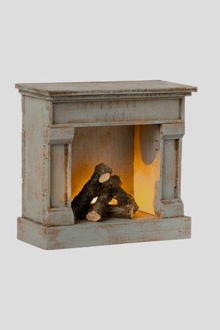 Maileg Mini Fireplace - Vintage Blue