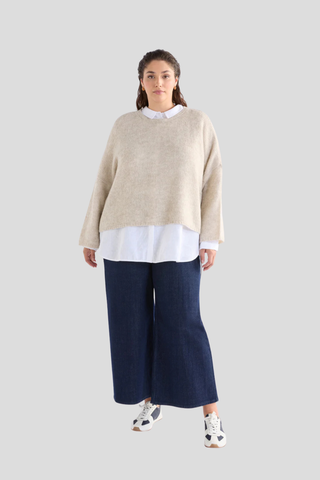 Elk Agna Pattern Sweater - Ecru