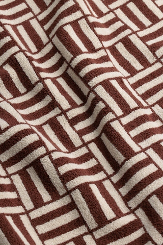 Baina Saroma Bath Mat - Mudbrick & Creme